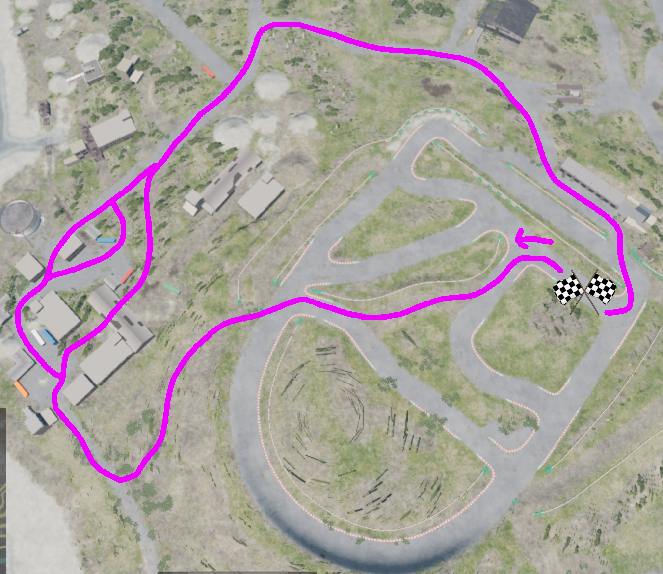 racetrack lap pink