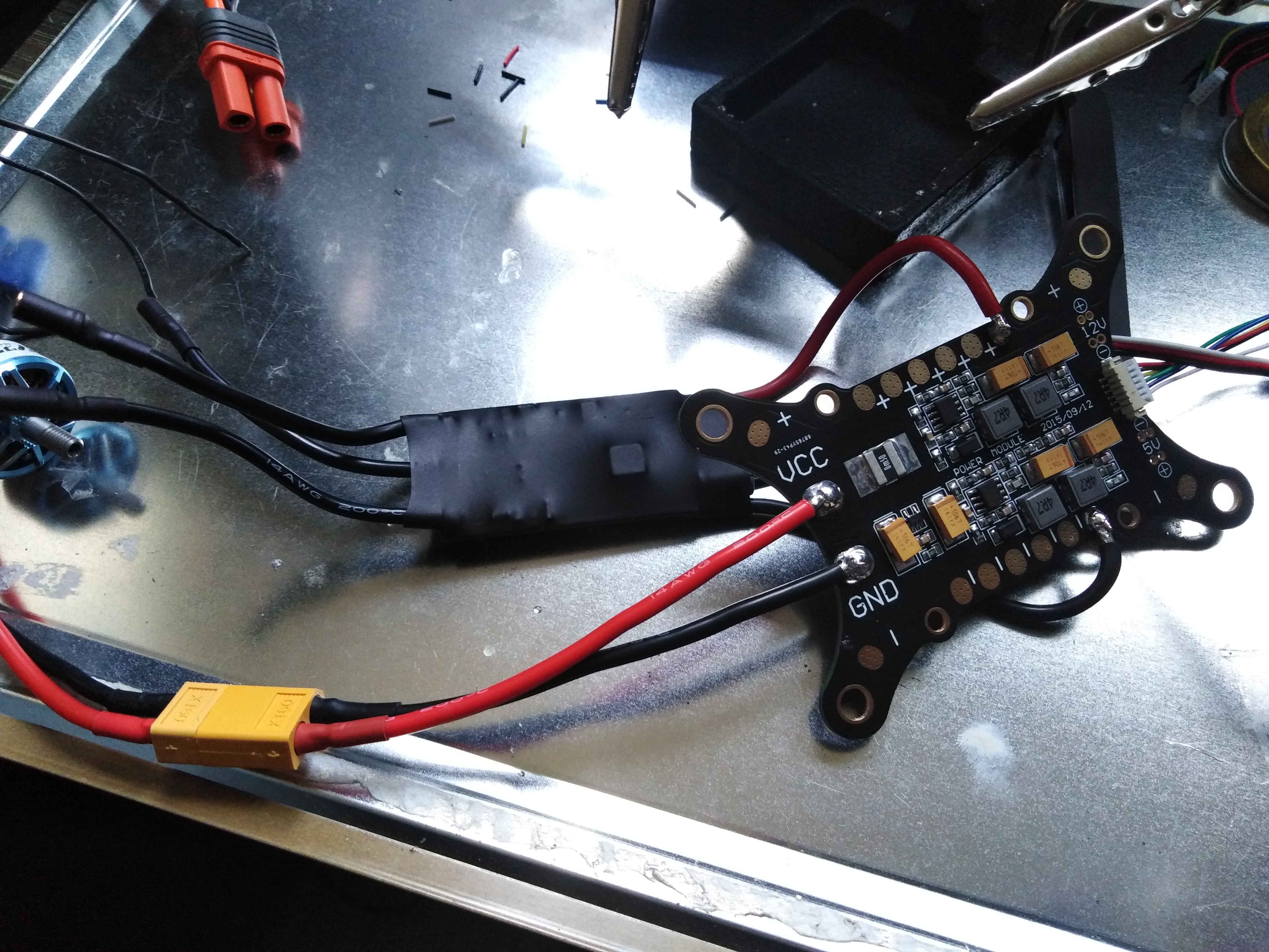 ESC soldered to PDB