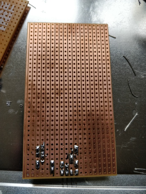 lowpass filter on stripboard back