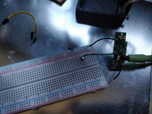 high pass filter on breadboard