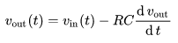 differential equation for a low-pass filter