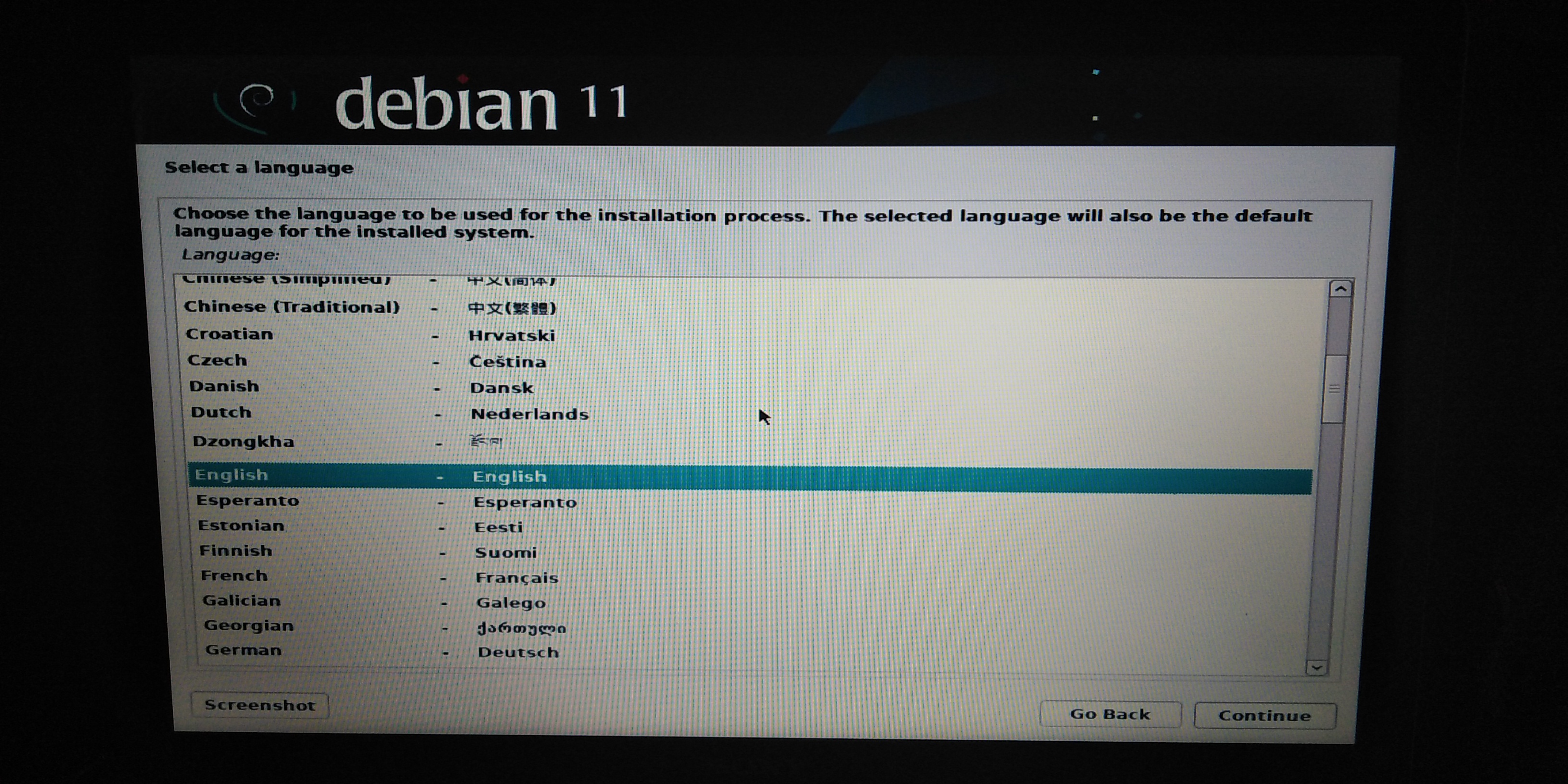 Debian installer