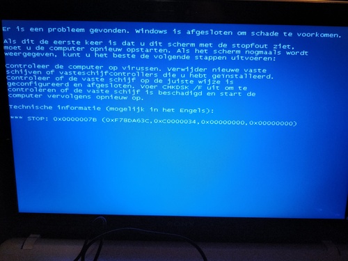 blue screen